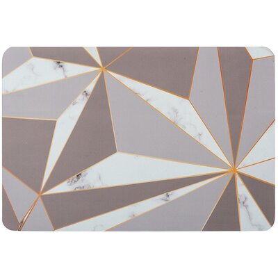 Mata łazienkowa MULTI-DECOR Geometria 210109 Prostokątny Szary