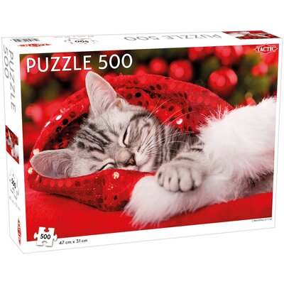 Tactic Puzzle 500 Animals: Christmas Kitten