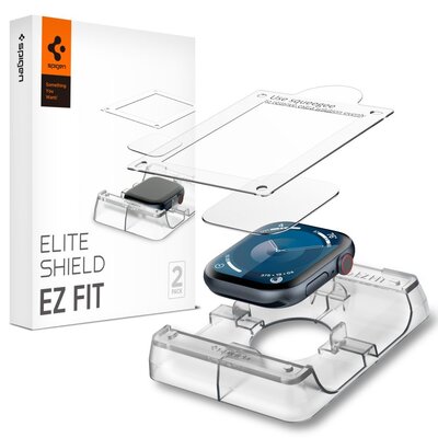 Szkło hybrydowe SPIGEN Elitte Shield ”Ez Fit” do Apple Watch 10 (42 mm) 2 szt.