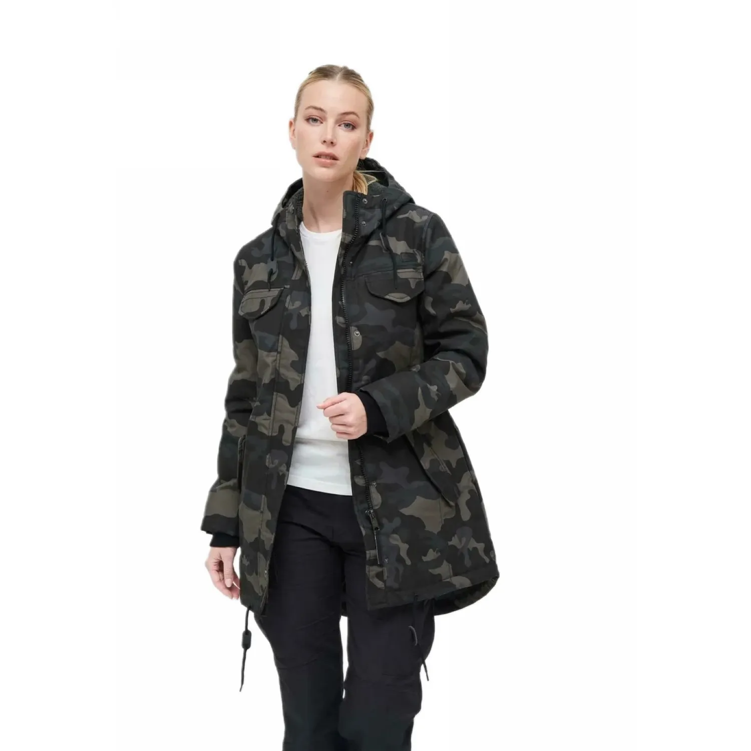 Kurtka damska BRANDIT Marsh Lake Parka - Dark Camo XXXL