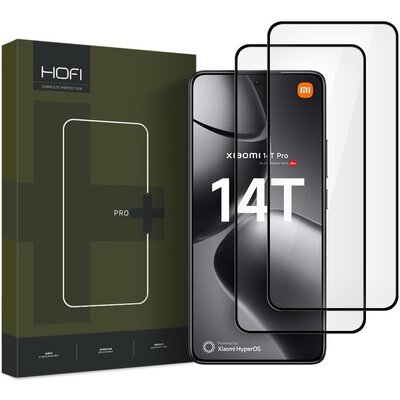 Szkło hartowane HOFI Glass Pro+ do Xiaomi 14T/14T Pro Czarny (2 szt.)