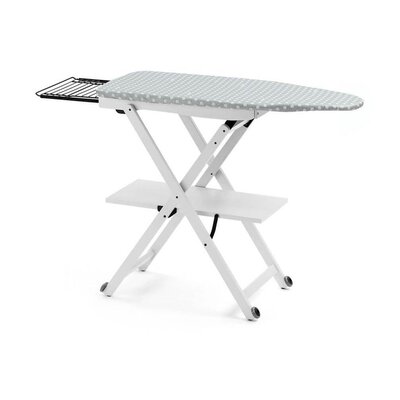ARREDAMENTI ITALIA Arredamenti Italia regulowana i składana masywna deska do prasowania z drewna bukowego, wymiary 135 x 88 x 45 cm 621-WH