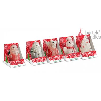 Świeca Xmas figurki 55 g mix wzorów