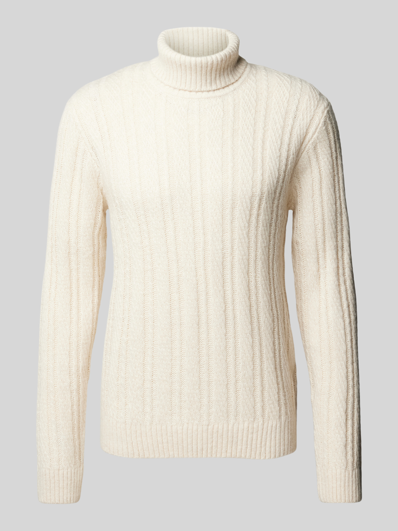 Sweter z dzianiny z golfem model ‘BLATRENT’