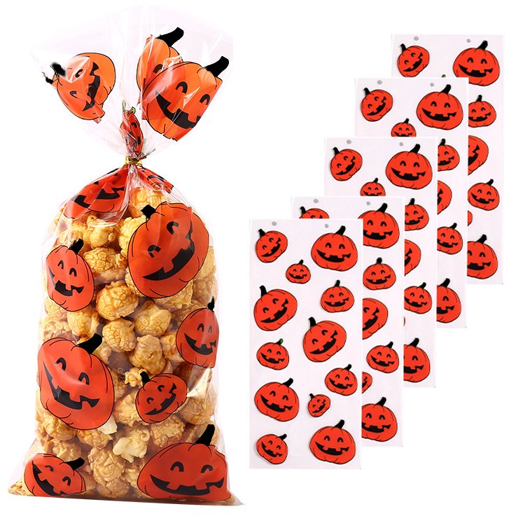 Torebki Na Cukierki Halloween Dynie Celofanowe 16szt. Torebeczki Woreczki