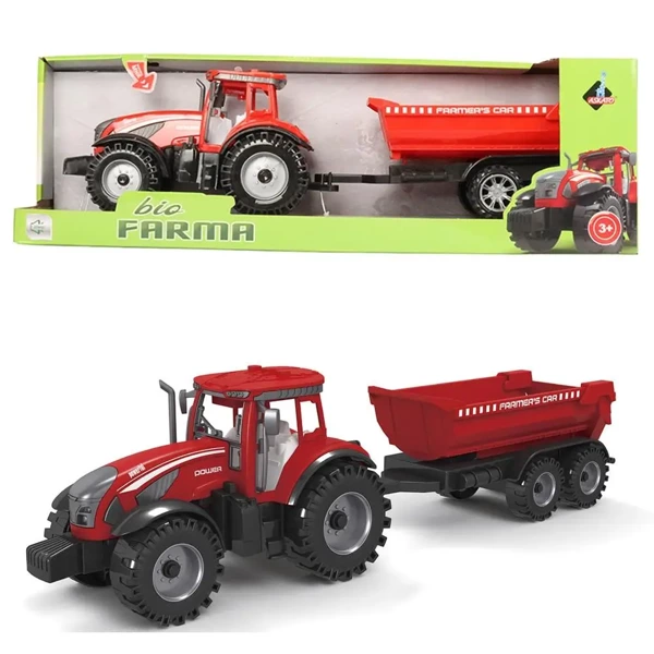 Traktor z czerwoną przyczepą - Askato