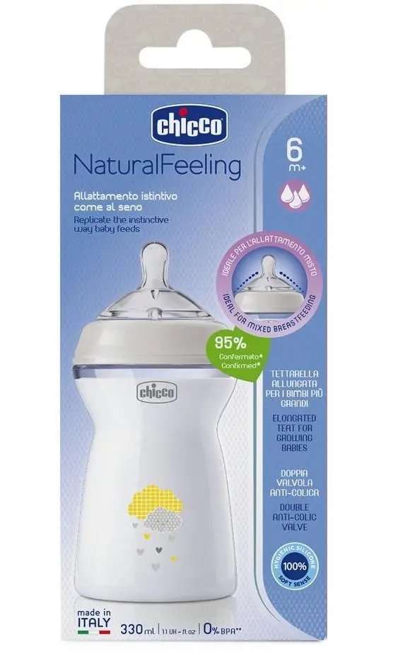 Butelka plastik NaturalFeeling 330ml 6m+ - Chicco