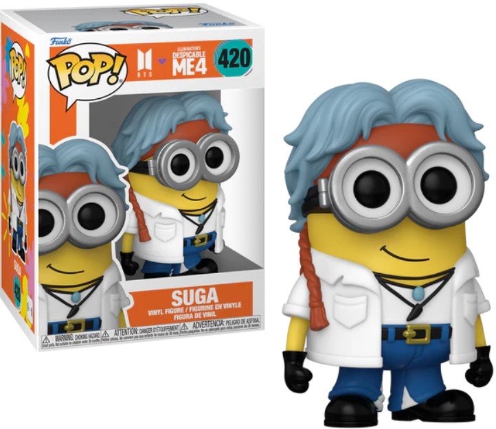 funko pop! minions x bts rocks  420 suga minionki