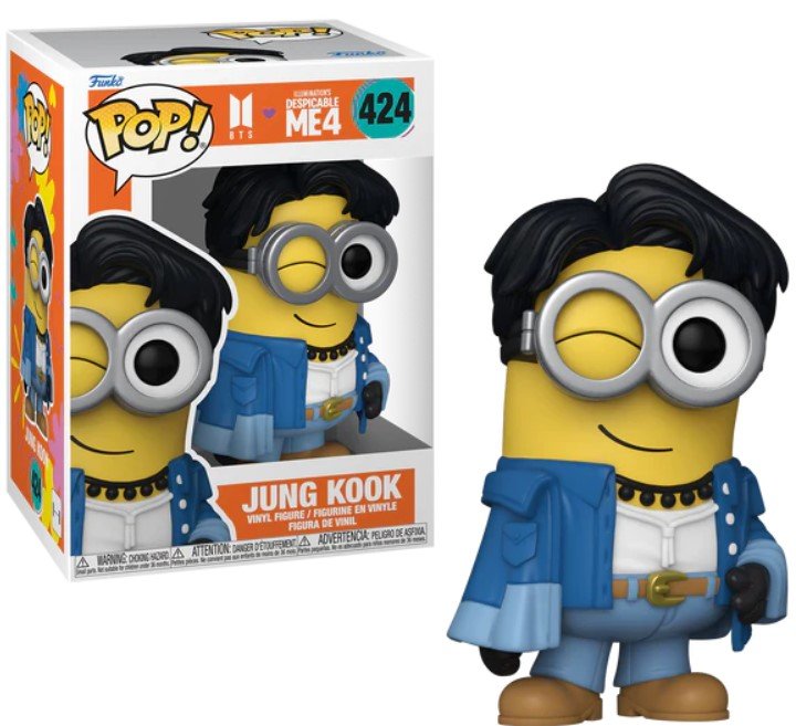 funko pop! minions x bts pop rocks 424 jung kook minionki despicable me