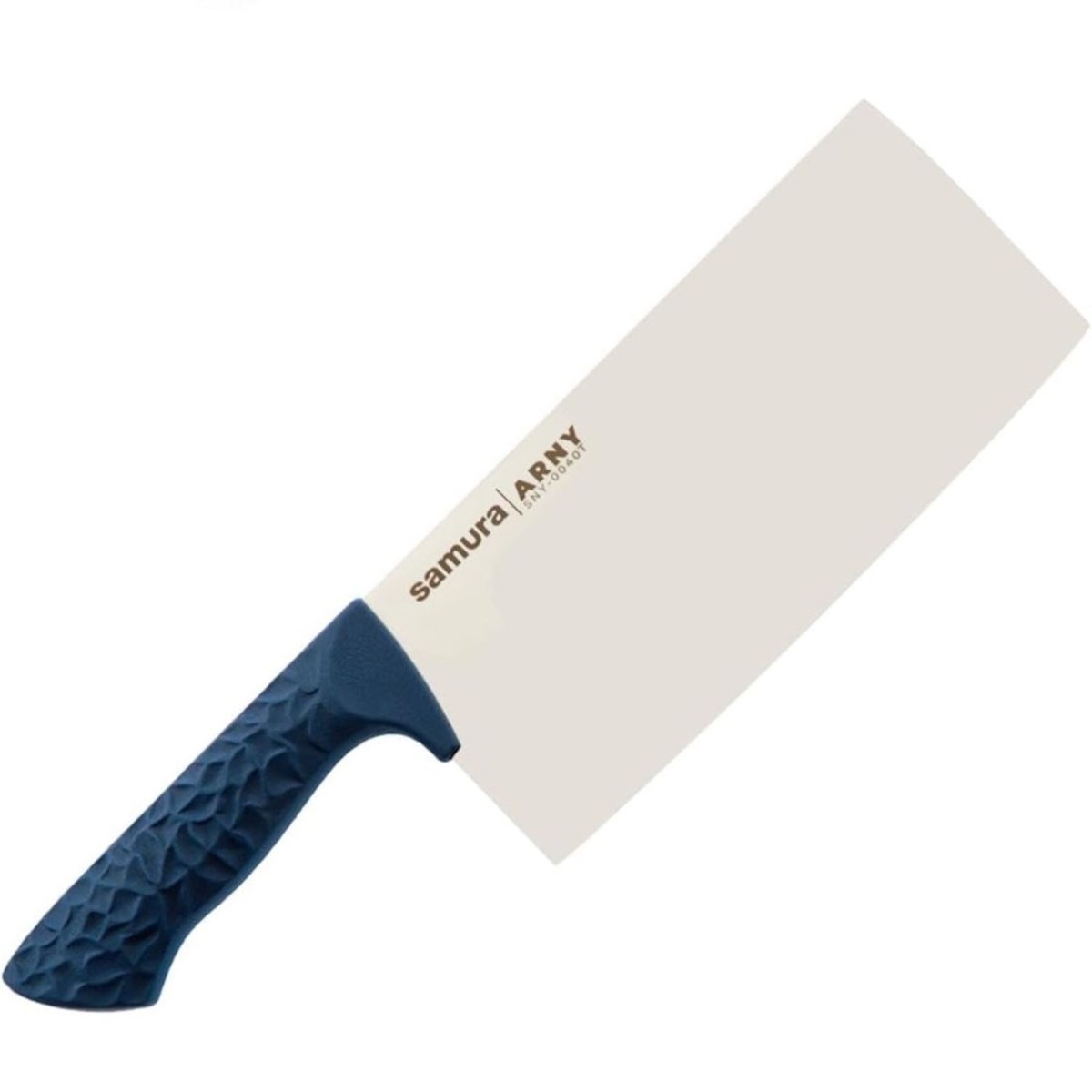Nóż Samura Arny Asian Kitchen Axe 209mm AUS-8 Granatowa Piwonia TPE Komfortowy uchwyt HRC 59