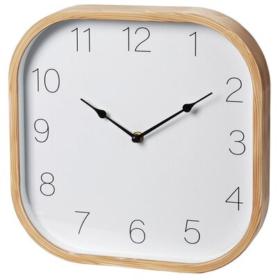 Zegar ścienny EXCELLENT HOUSEWARE Wood Look 30x30cm Brązowy