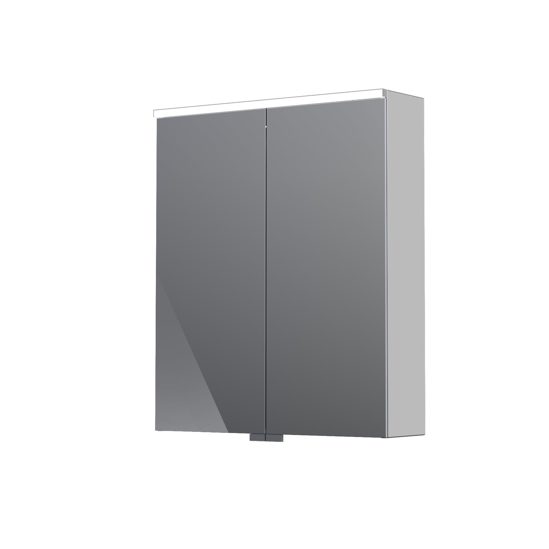 Szafka łazienkowa wisząca z lustrem Oristo Geo 60 cm chrom połysk KI01-SGL2D-60-99