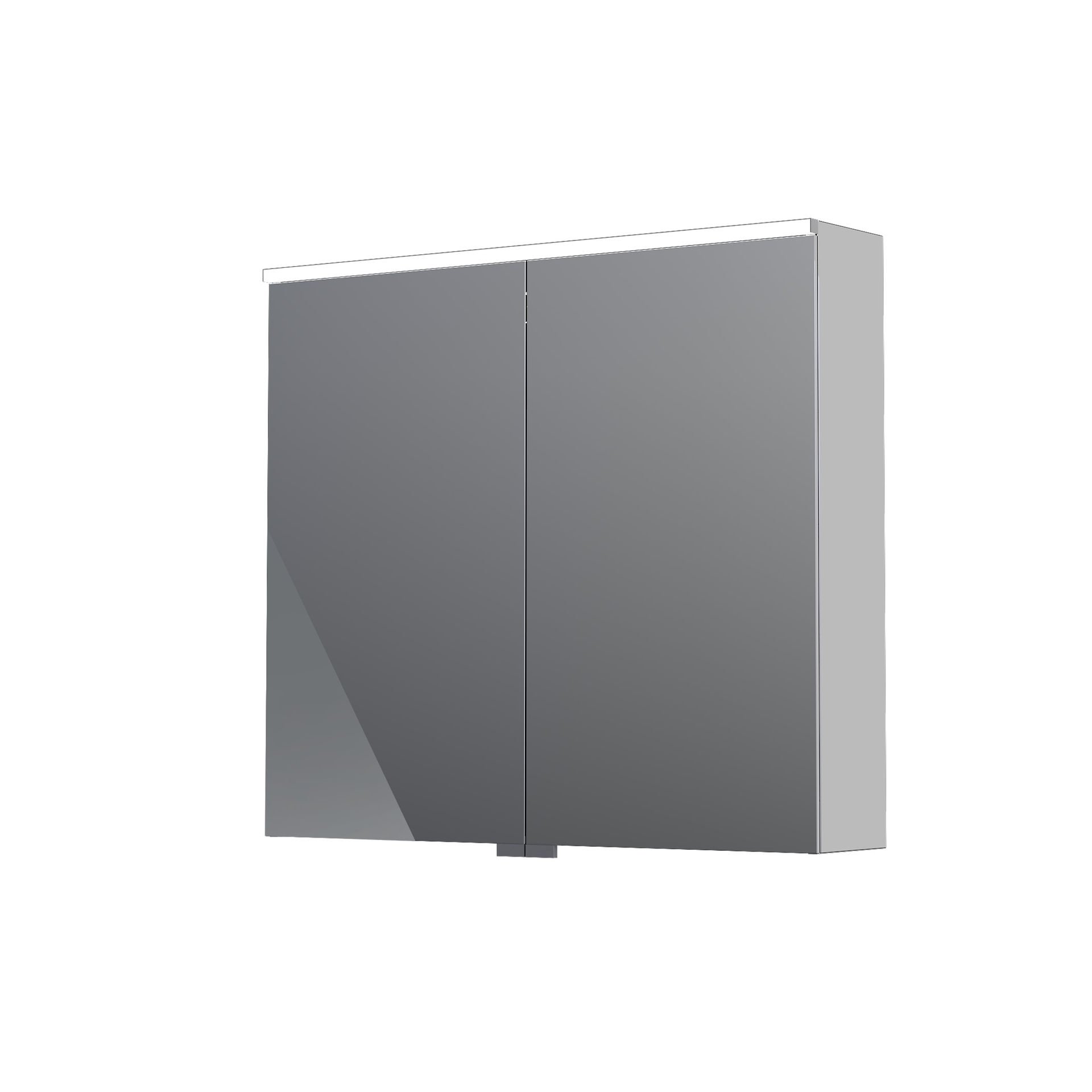 Szafka łazienkowa wisząca z lustrem Oristo Geo 80 cm chrom połysk KI01-SGL2D-80-99