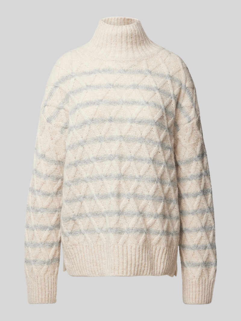 Sweter z dzianiny ze stójką