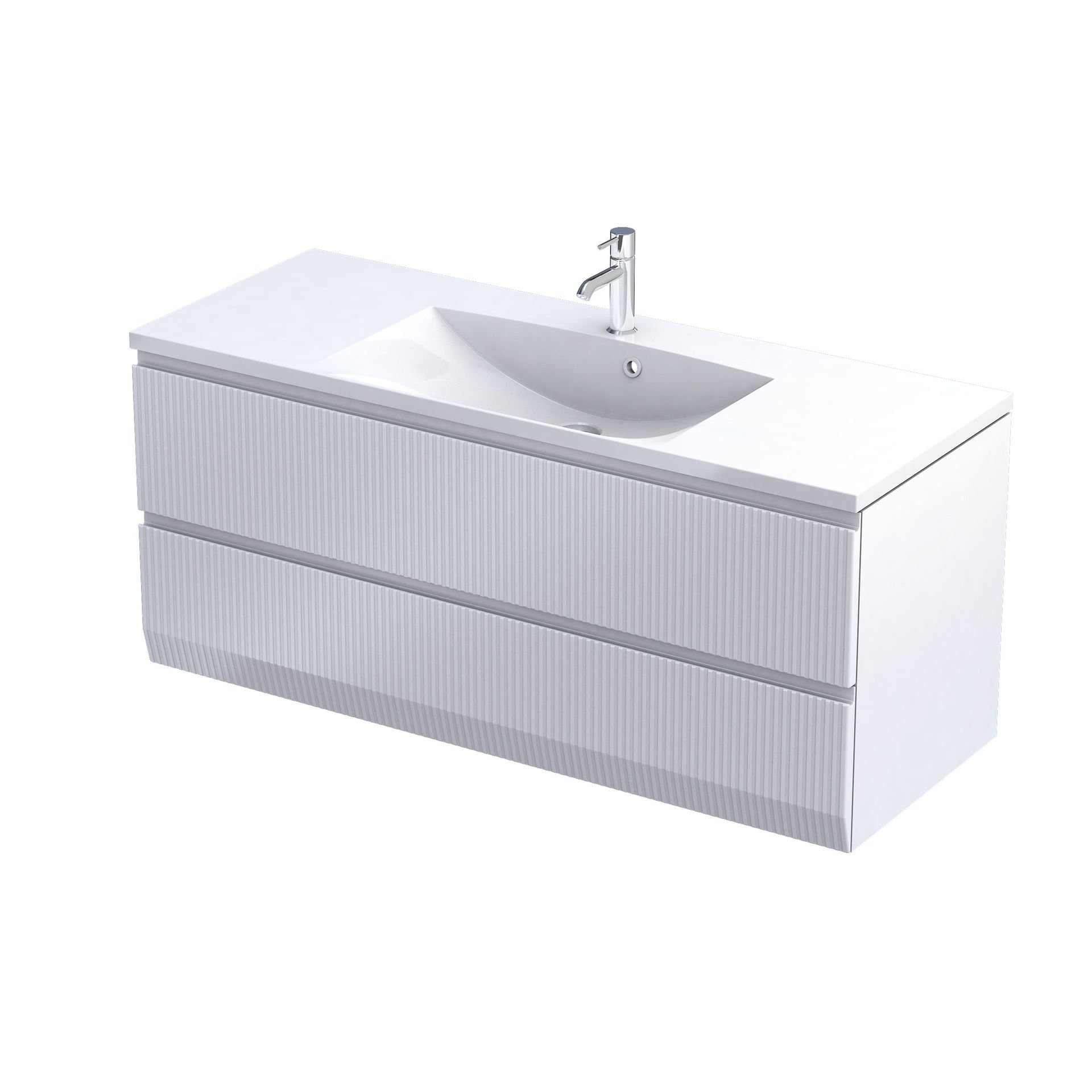 Szafka łazienkowa pod umywalkę Oristo Brylant 120 cm biały mat OR36-SD2S-120-2R