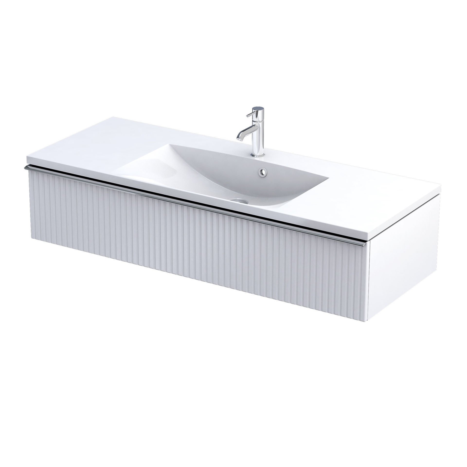 Szafka łazienkowa pod umywalkę Oristo Etna 120 cm biały mat OR52-SD1S-120-2R