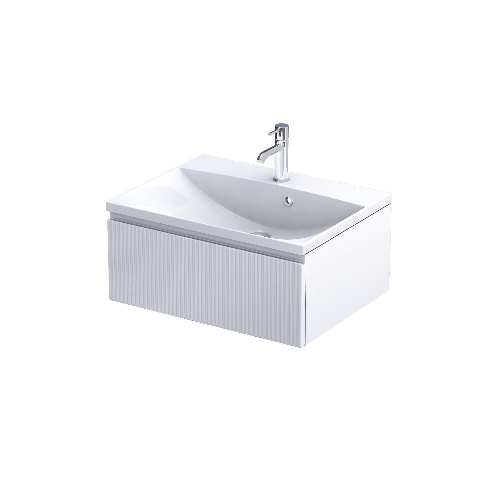 Szafka łazienkowa pod umywalkę Oristo Brylant 60 cm biały mat OR36-SD1S-60-2R