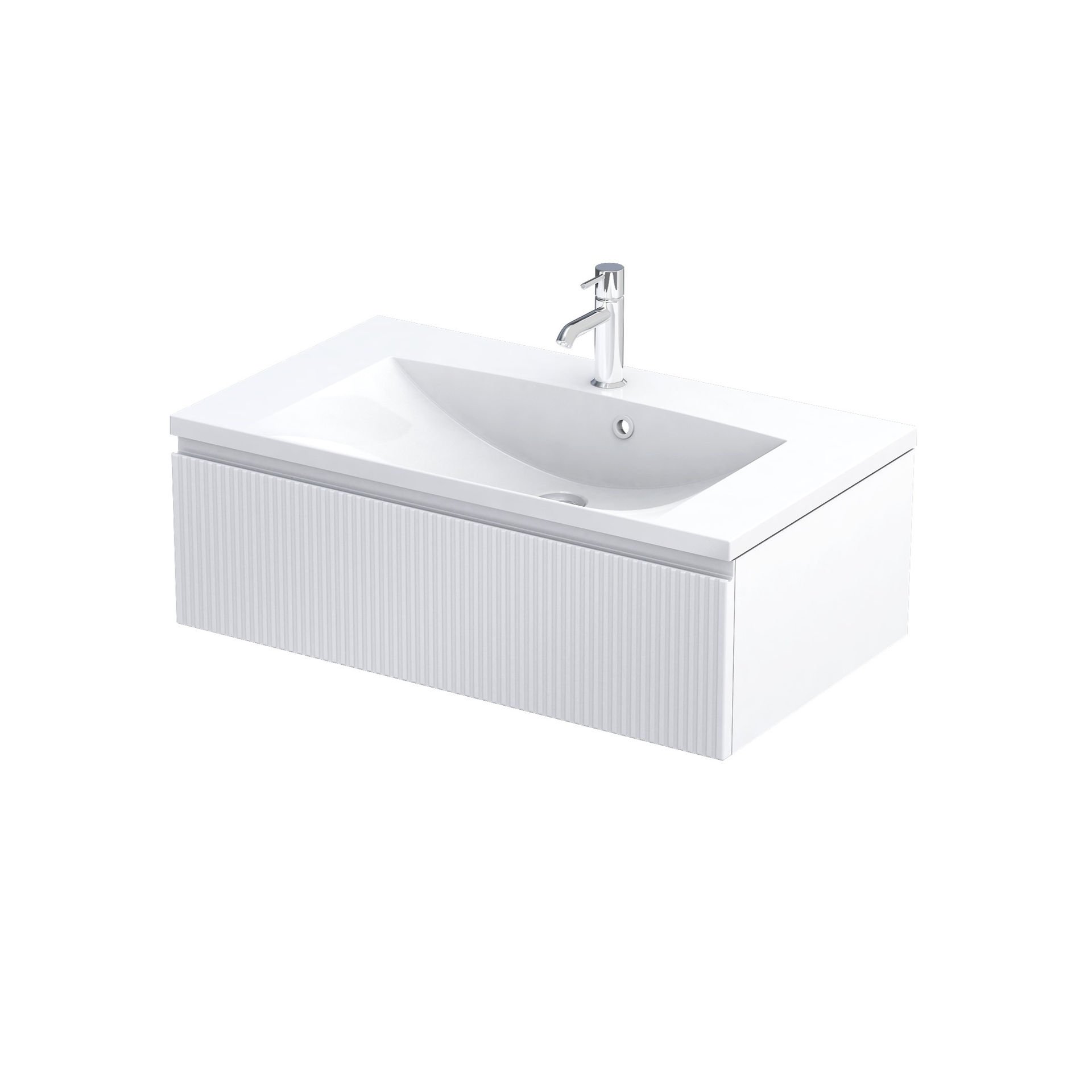 Szafka łazienkowa pod umywalkę Oristo Brylant 80 cm biały mat OR36-SD1S-80-2R