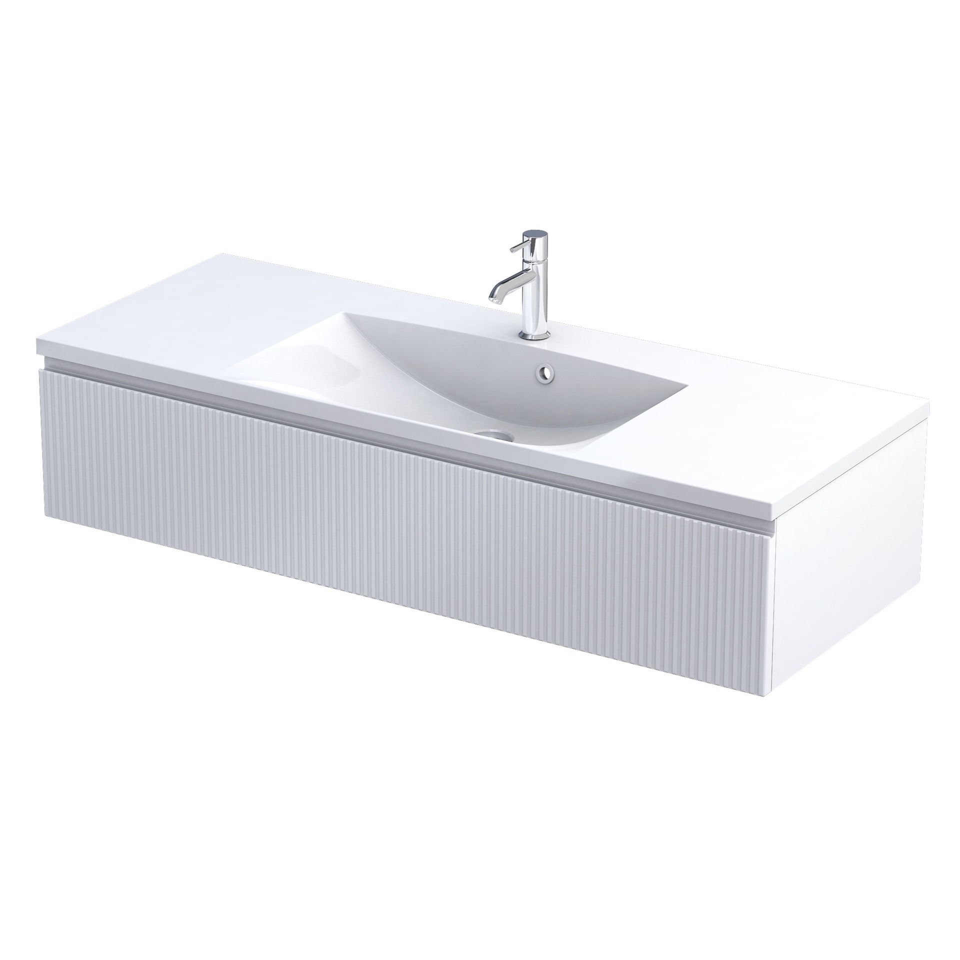 Szafka łazienkowa pod umywalkę Oristo Brylant 120 cm biały mat OR36-SD1S-120-2R