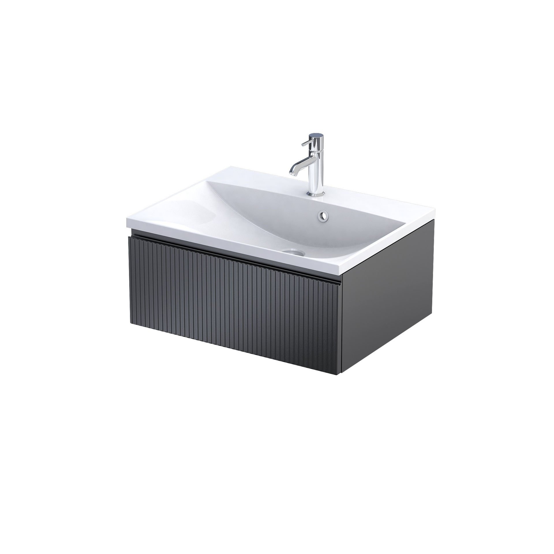 Szafka łazienkowa pod umywalkę Oristo Brylant 60 cm czarny mat OR36-SD1S-60-8R