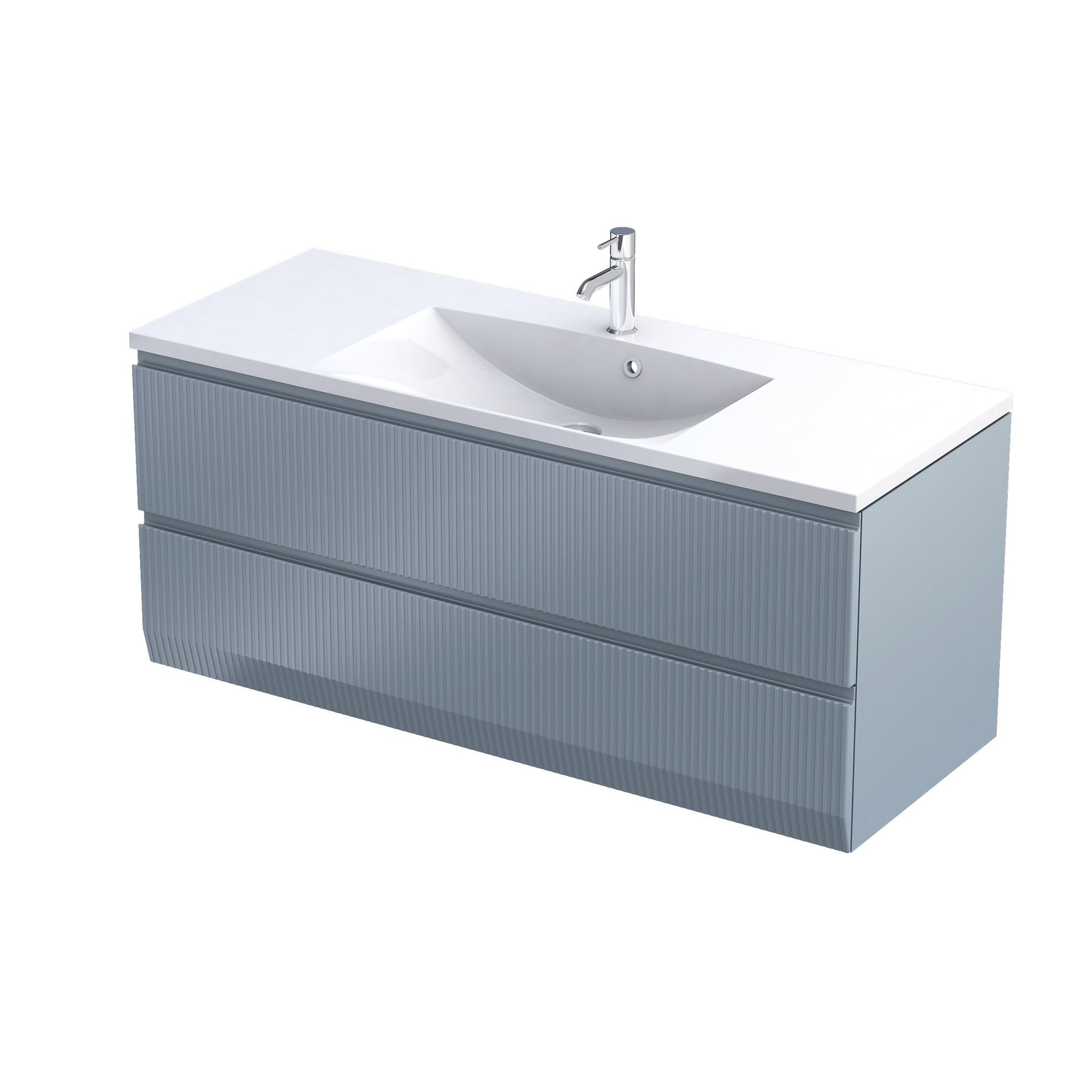Szafka łazienkowa pod umywalkę Oristo Brylant 120 cm niebieski mat OR36-SD2S-120-16R