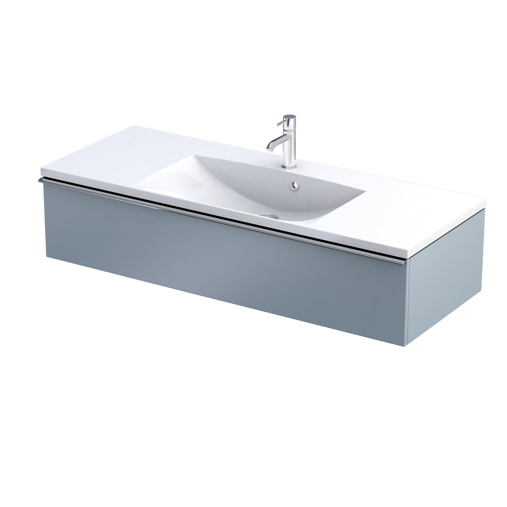 Szafka łazienkowa pod umywalkę Oristo Etna 120 cm niebieski mat OR52-SD1S-120-16
