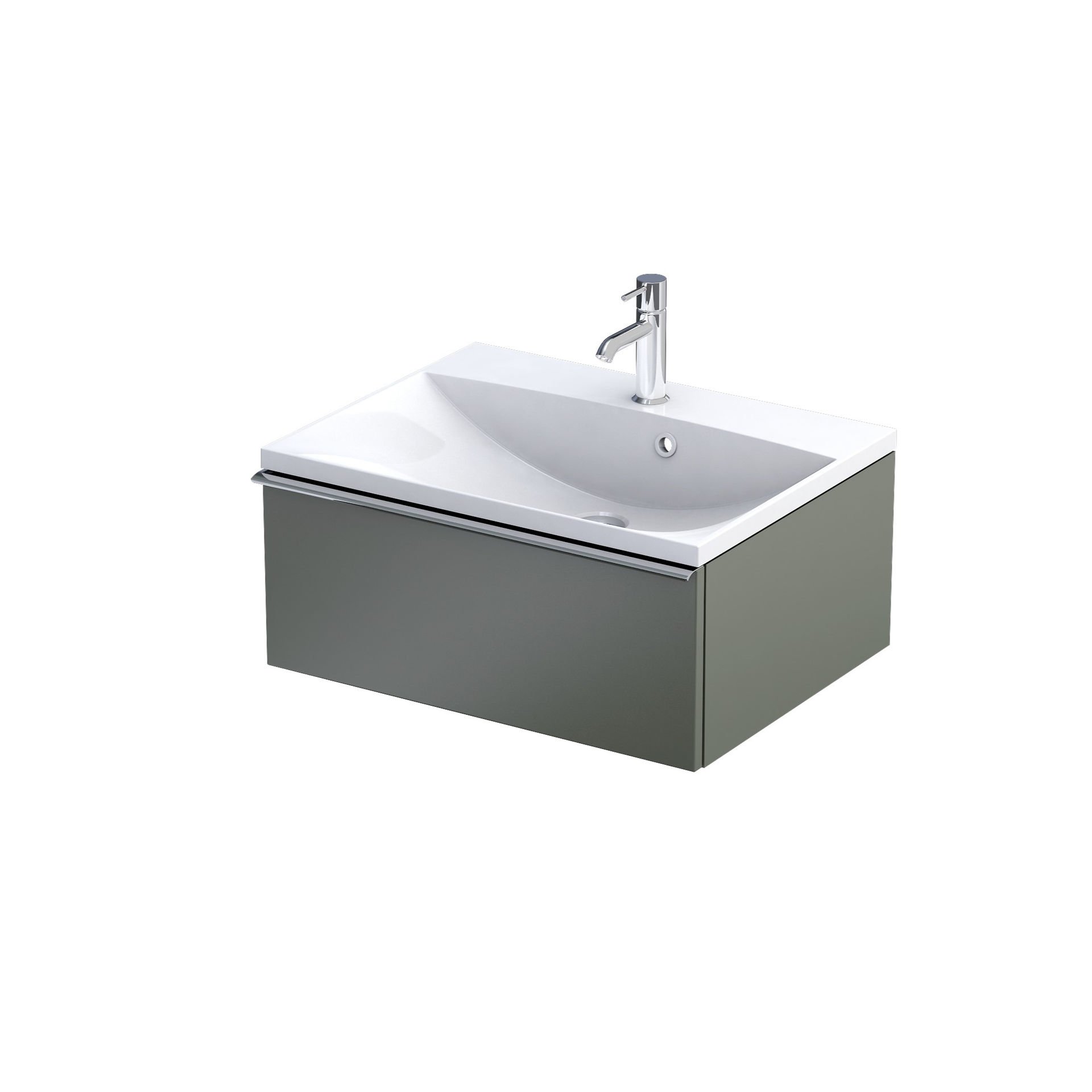 Szafka łazienkowa pod umywalkę Oristo Etna 60 cm zielony mat OR52SD1S-60-17