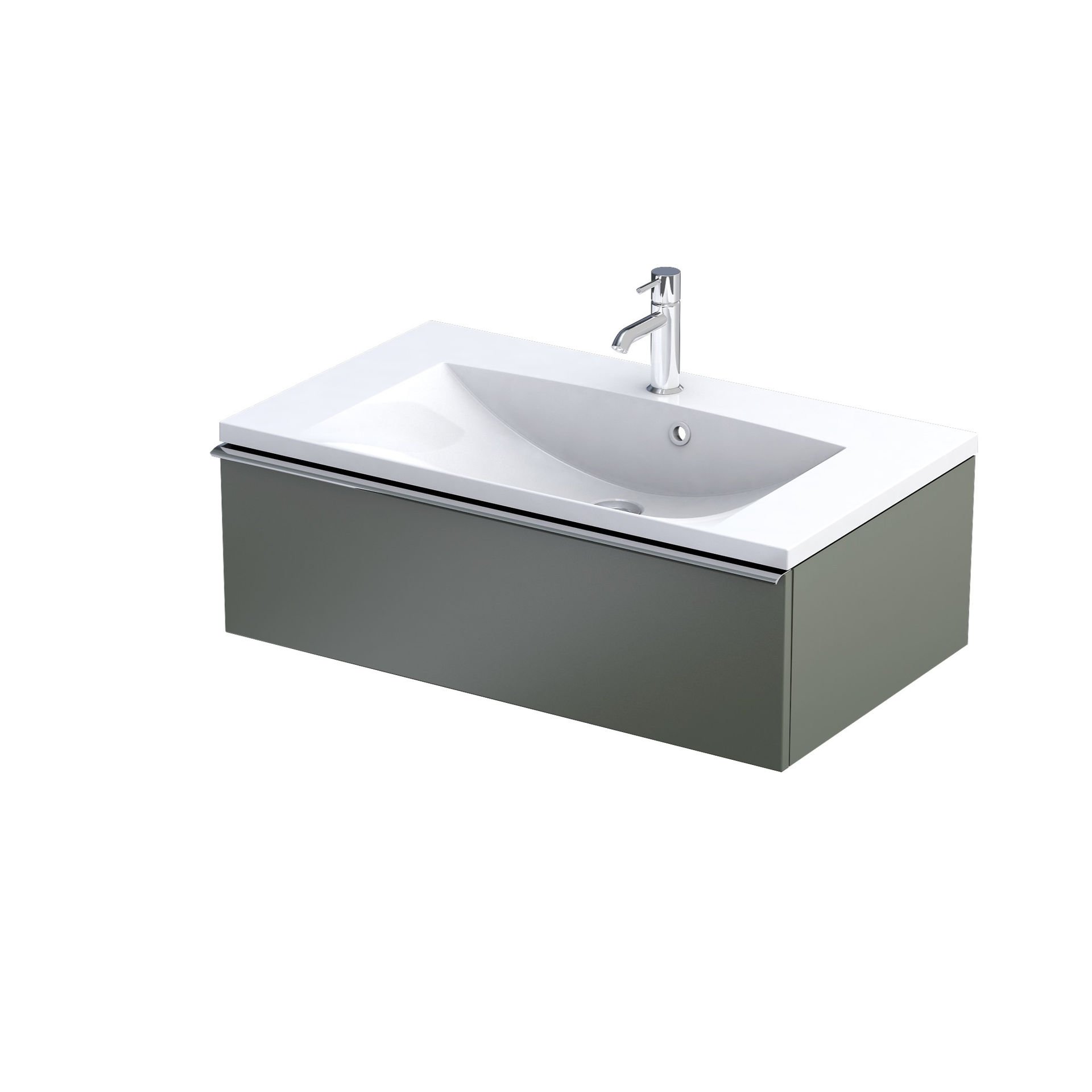 Szafka łazienkowa pod umywalkę Oristo Etna 80 cm zielony mat OR52-SD1S-80-17
