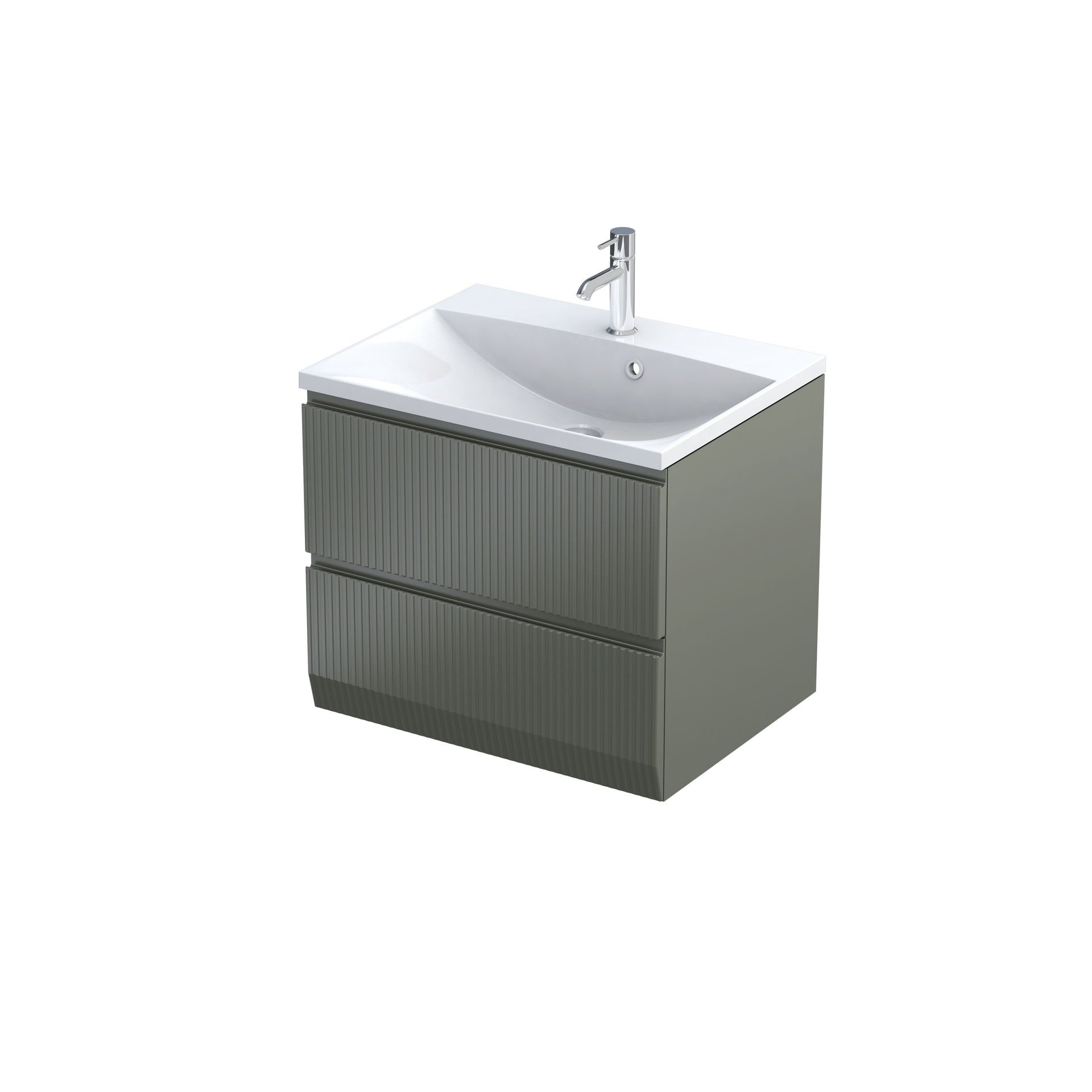 Szafka łazienkowa pod umywalkę Oristo Brylant 60 cm zielony mat OR36-SD2S-60-17R