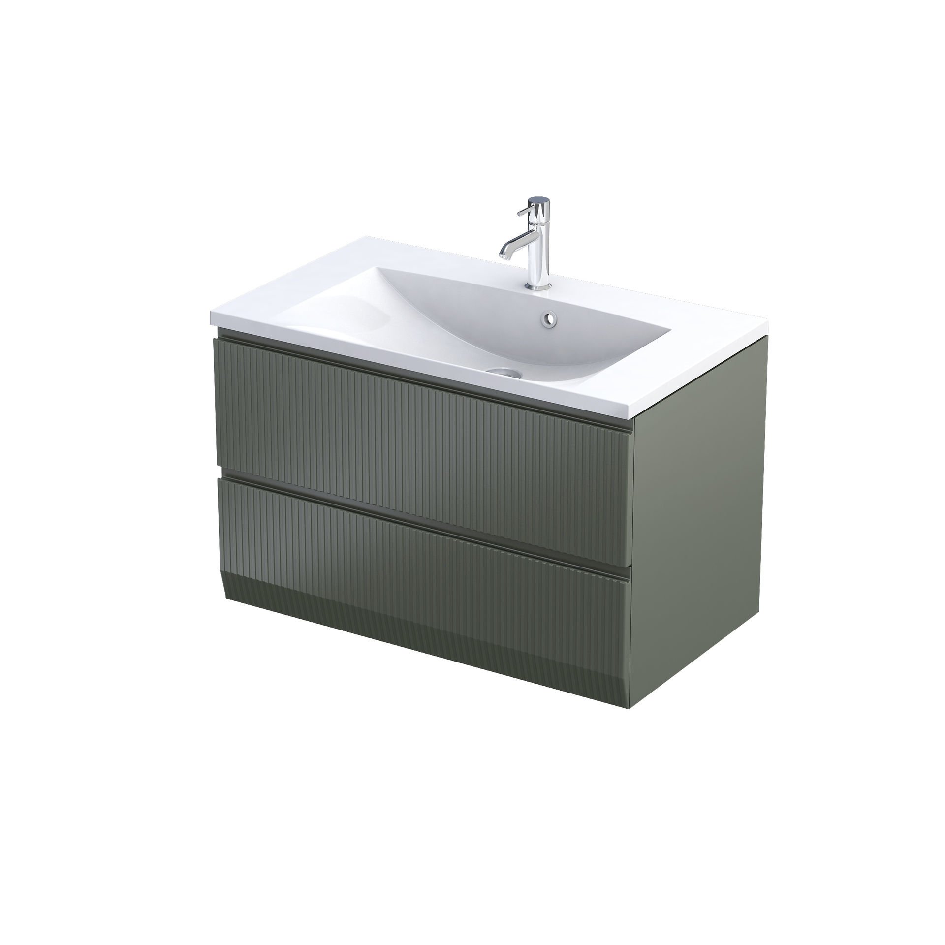 Szafka łazienkowa pod umywalkę Oristo Brylant 80 cm zielony mat OR36-SD2S-80-17R