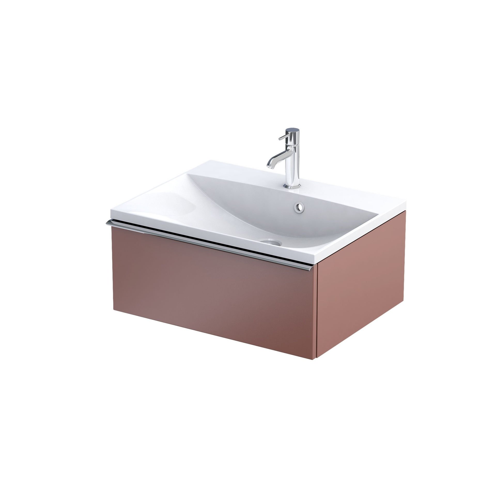 Szafka łazienkowa pod umywalkę Oristo Etna 60 cm czerwony mat OR52-SD1S-60-19