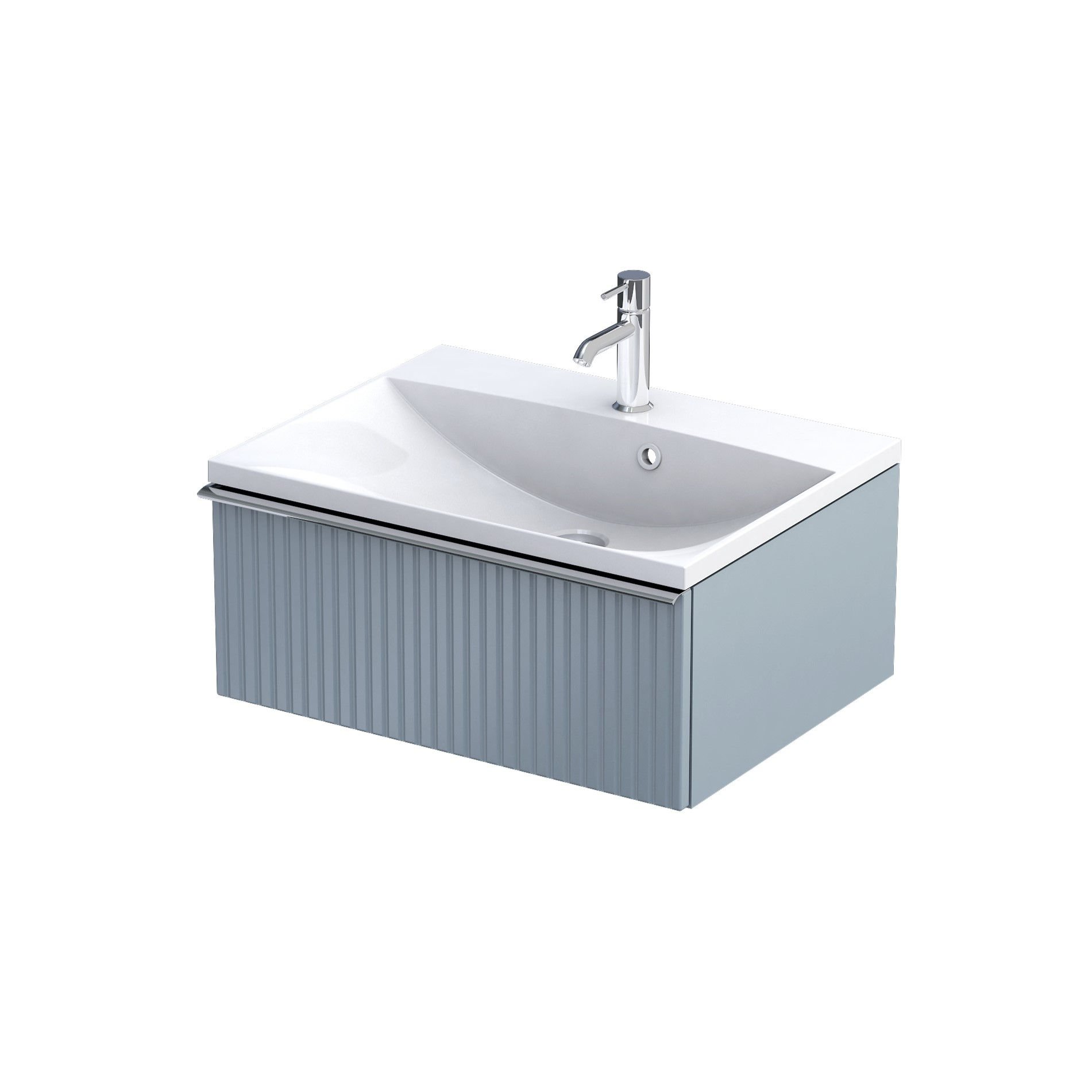 Szafka łazienkowa pod umywalkę Oristo Etna 60 cm niebieski mat OR52-SD1S-60-16R