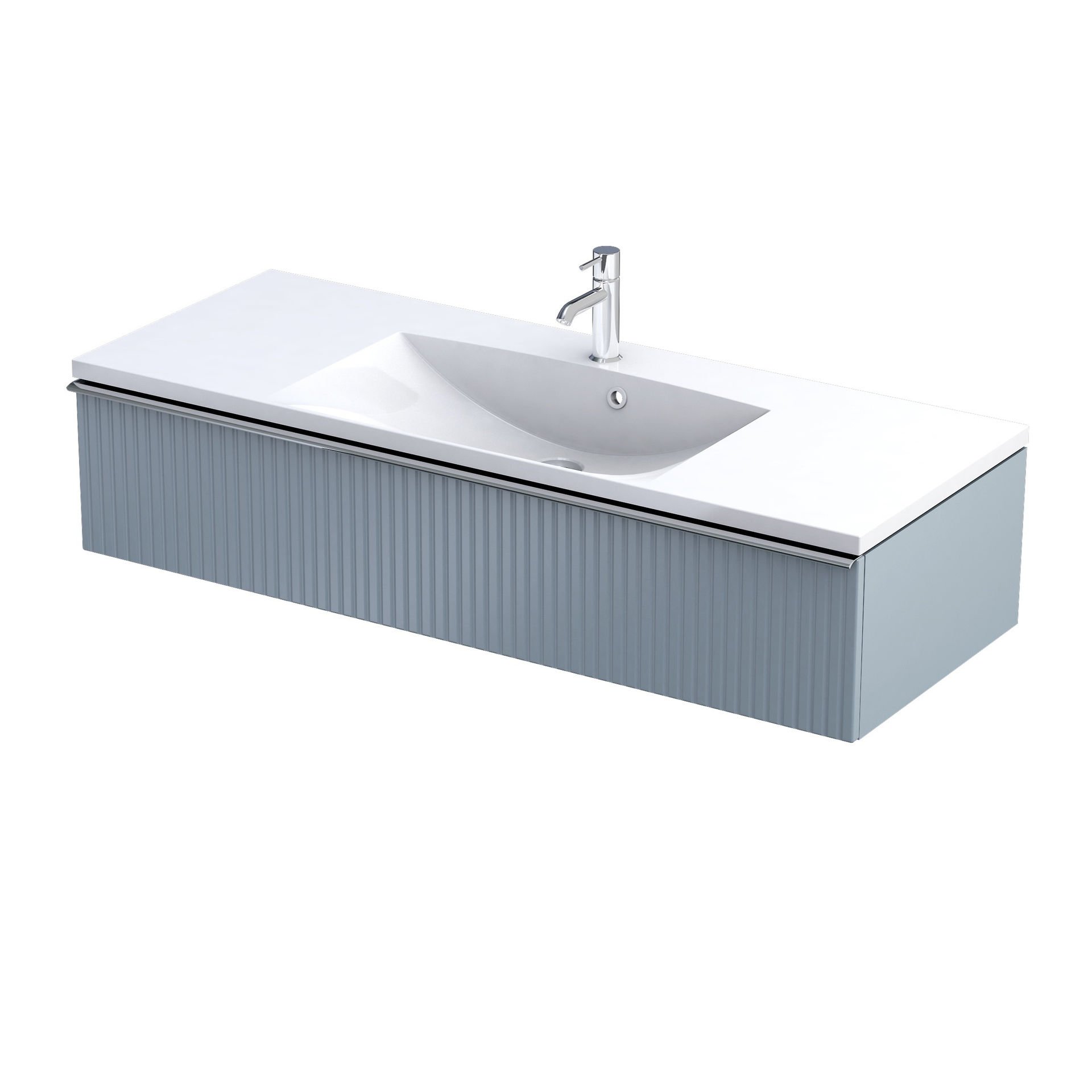 Szafka łazienkowa pod umywalkę Oristo Etna 120 cm niebieski mat OR52-SD1S-120-16R