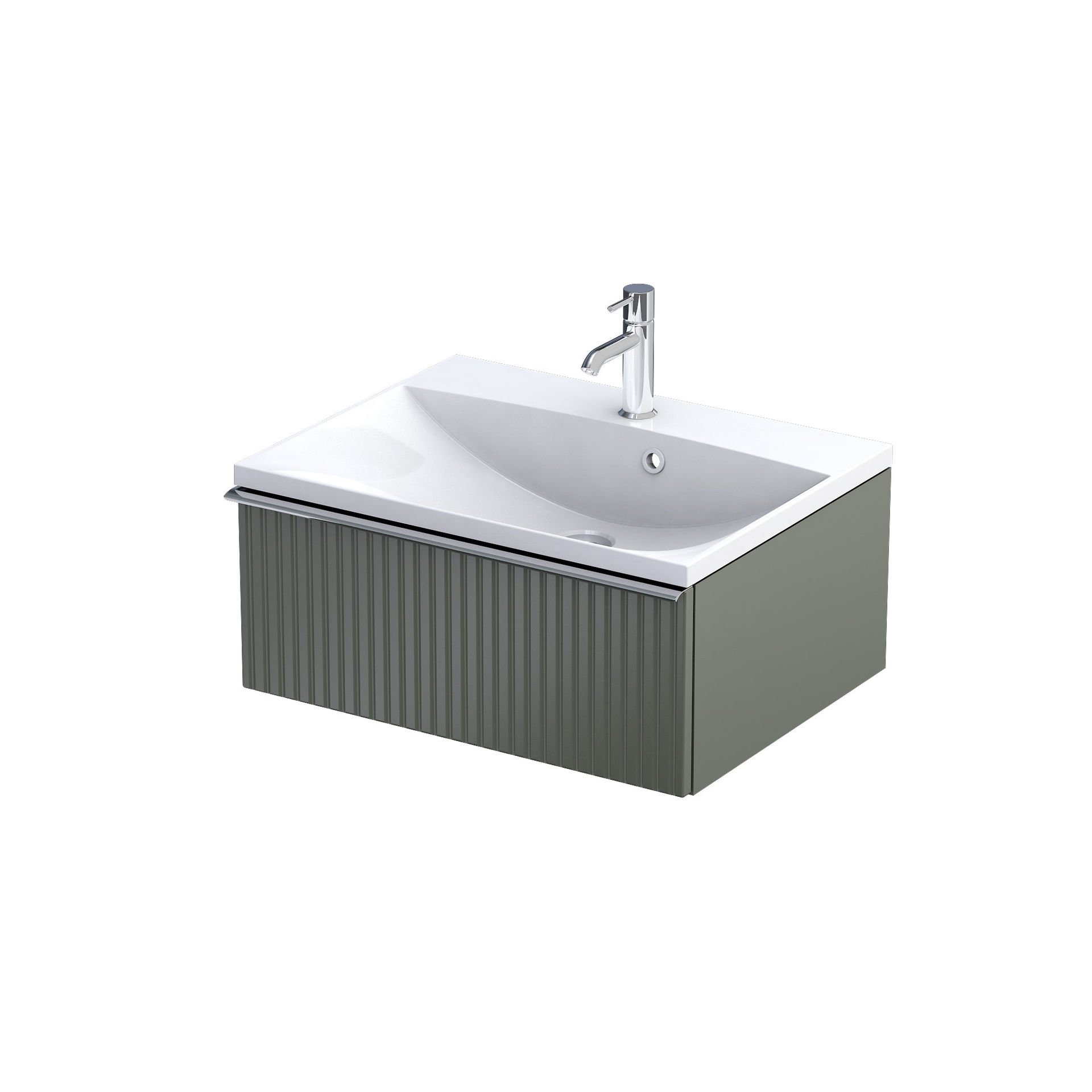 Szafka łazienkowa pod umywalkę Oristo Etna 60 cm zielony mat OR52-SD1S-60-17R