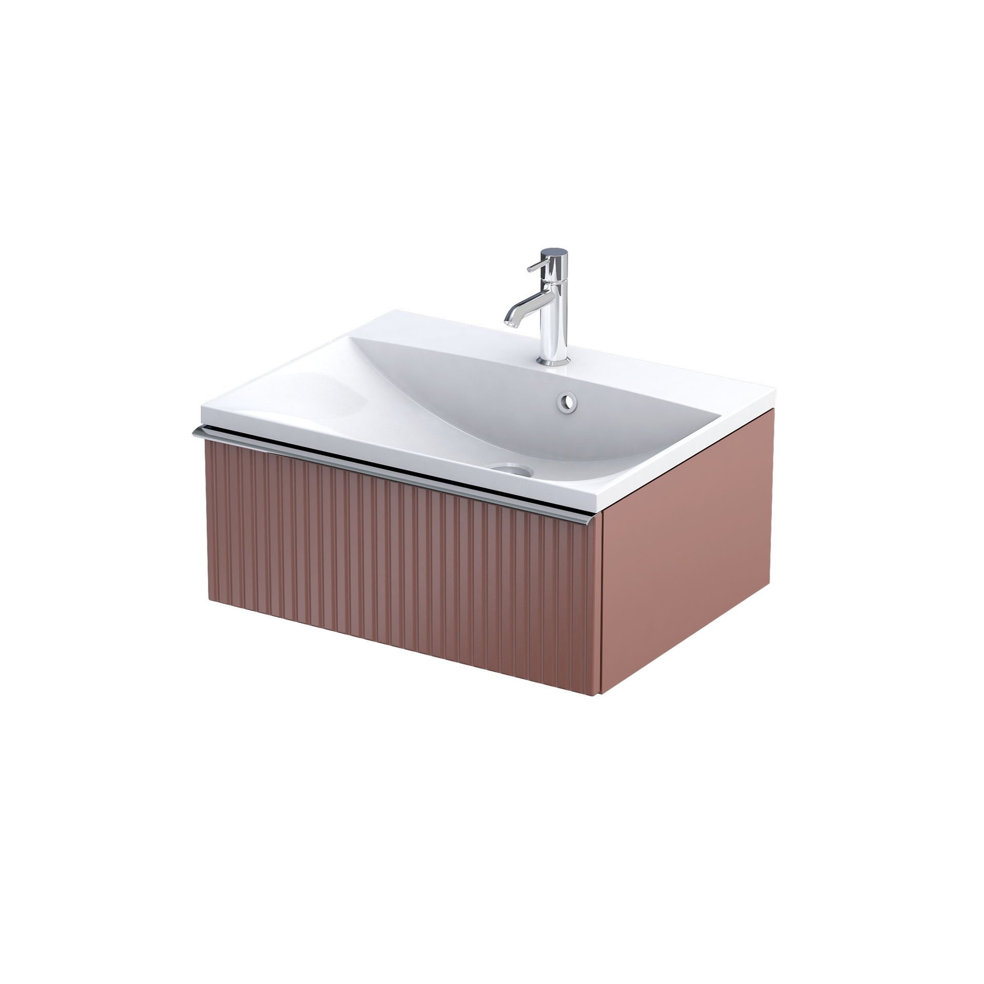 Szafka łazienkowa pod umywalkę Oristo Etna 60 cm czerwony mat OR52-SD1S-60-19R