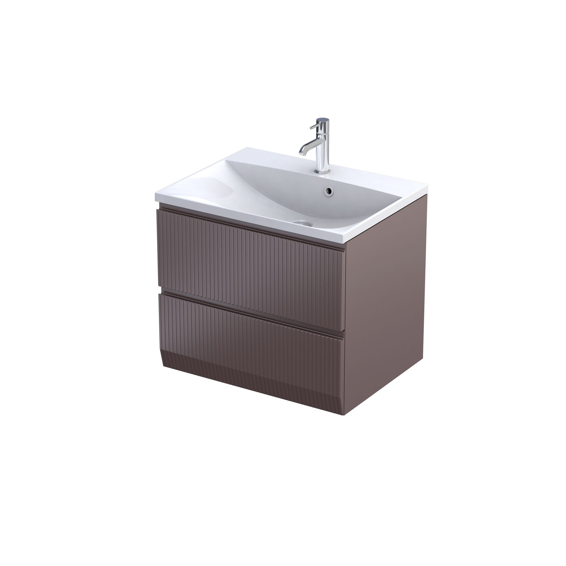 Szafka łazienkowa pod umywalkę Oristo Brylant 60 cm brązowy mat OR36-SD2S-60-21R