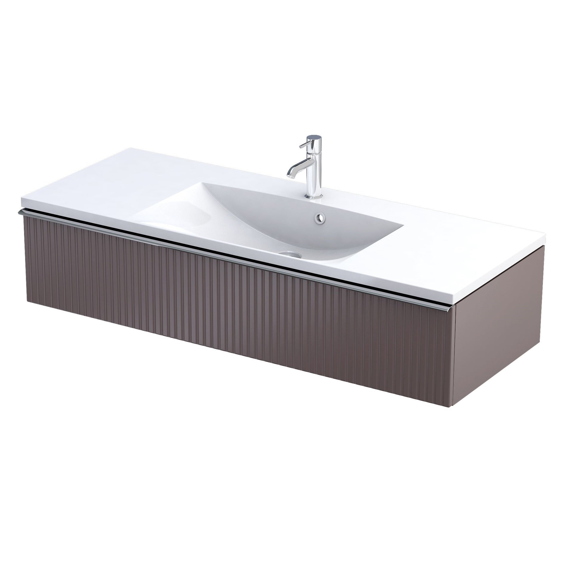 Szafka łazienkowa pod umywalkę Oristo Etna 120 cm brązowy mat OR52-SD1S-120-21R