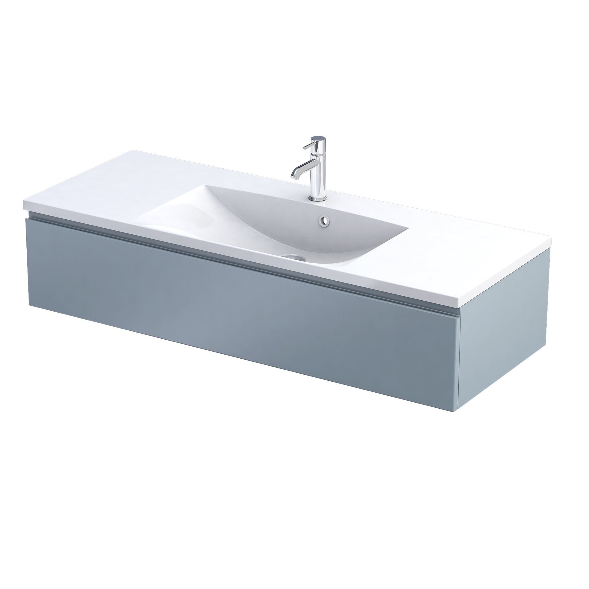 Szafka łazienkowa pod umywalkę Oristo Brylant 120 cm niebieski mat OR36-SD1S-120-16