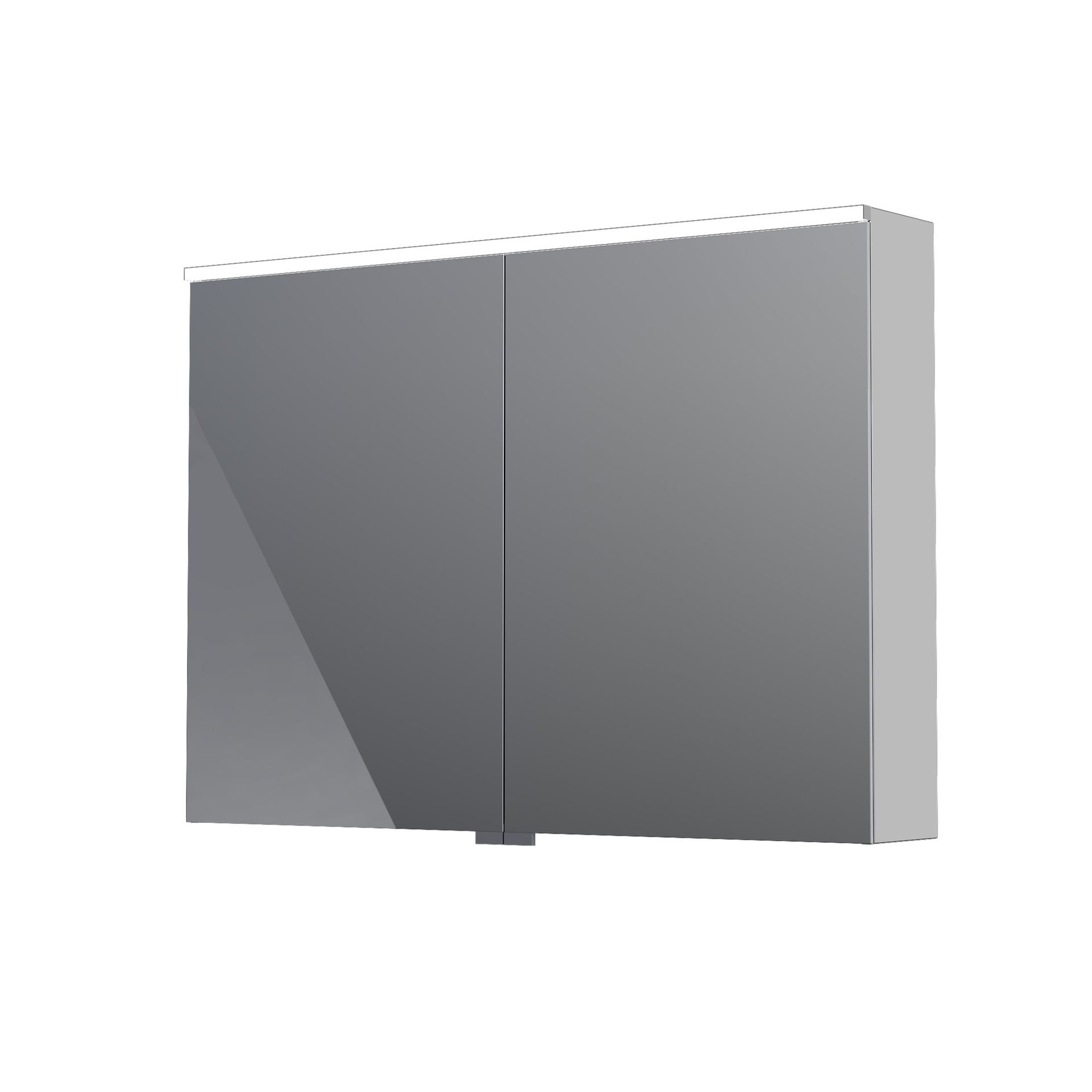 Szafka łazienkowa wisząca z lustrem Oristo Geo 100 cm chrom połysk KI01-SGL2D-100-99