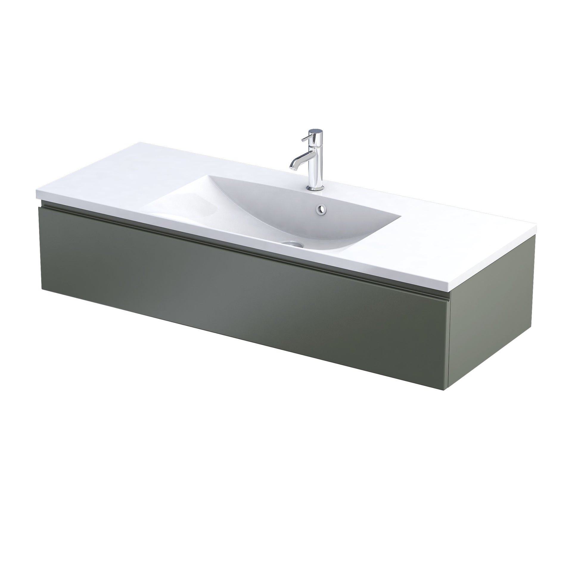 Szafka łazienkowa pod umywalkę Oristo Brylant 120 cm zielony mat OR36-SD1S-120-17