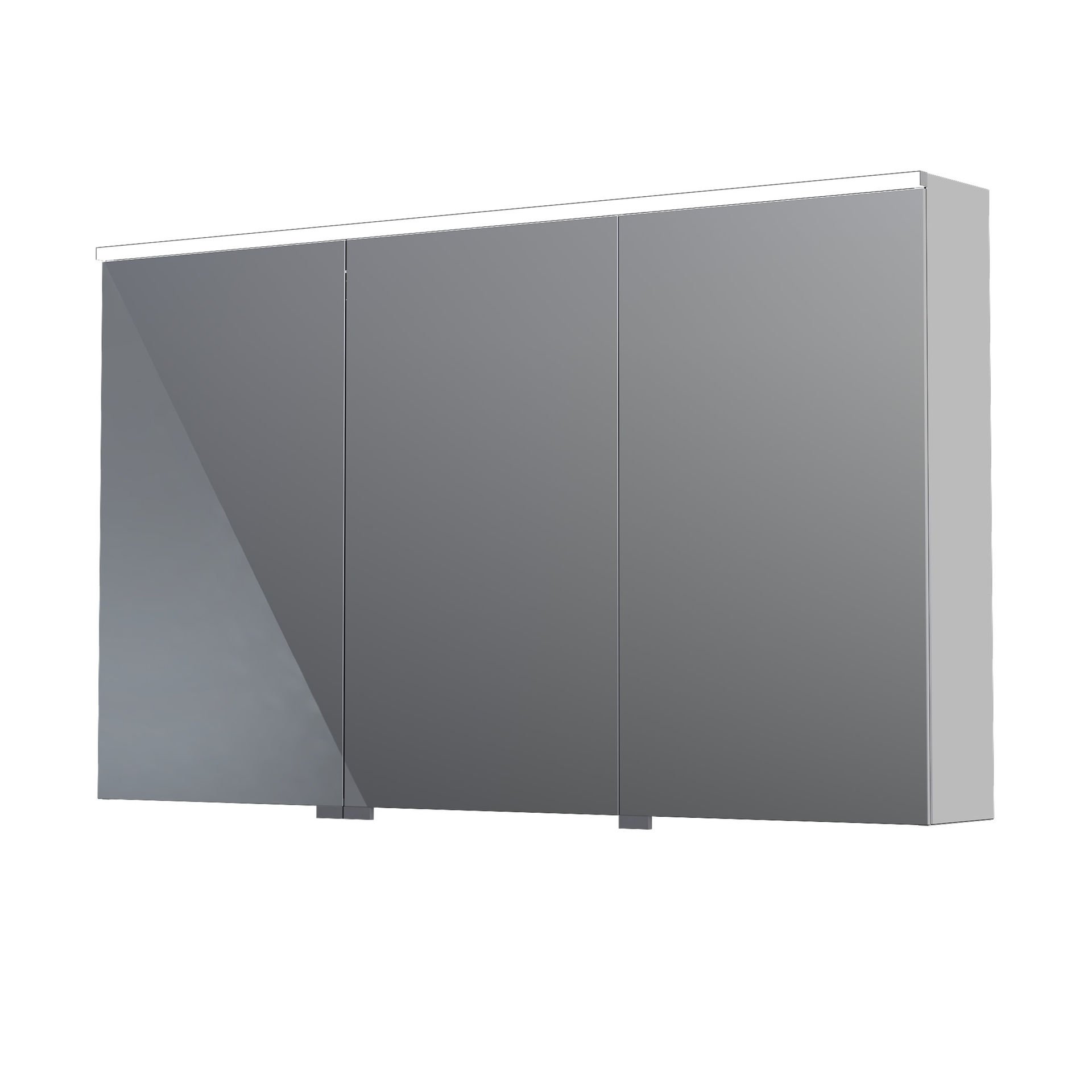 Szafka łazienkowa wisząca z lustrem Oristo Geo 120 cm chrom połysk K KI01-SGL3D-120-99