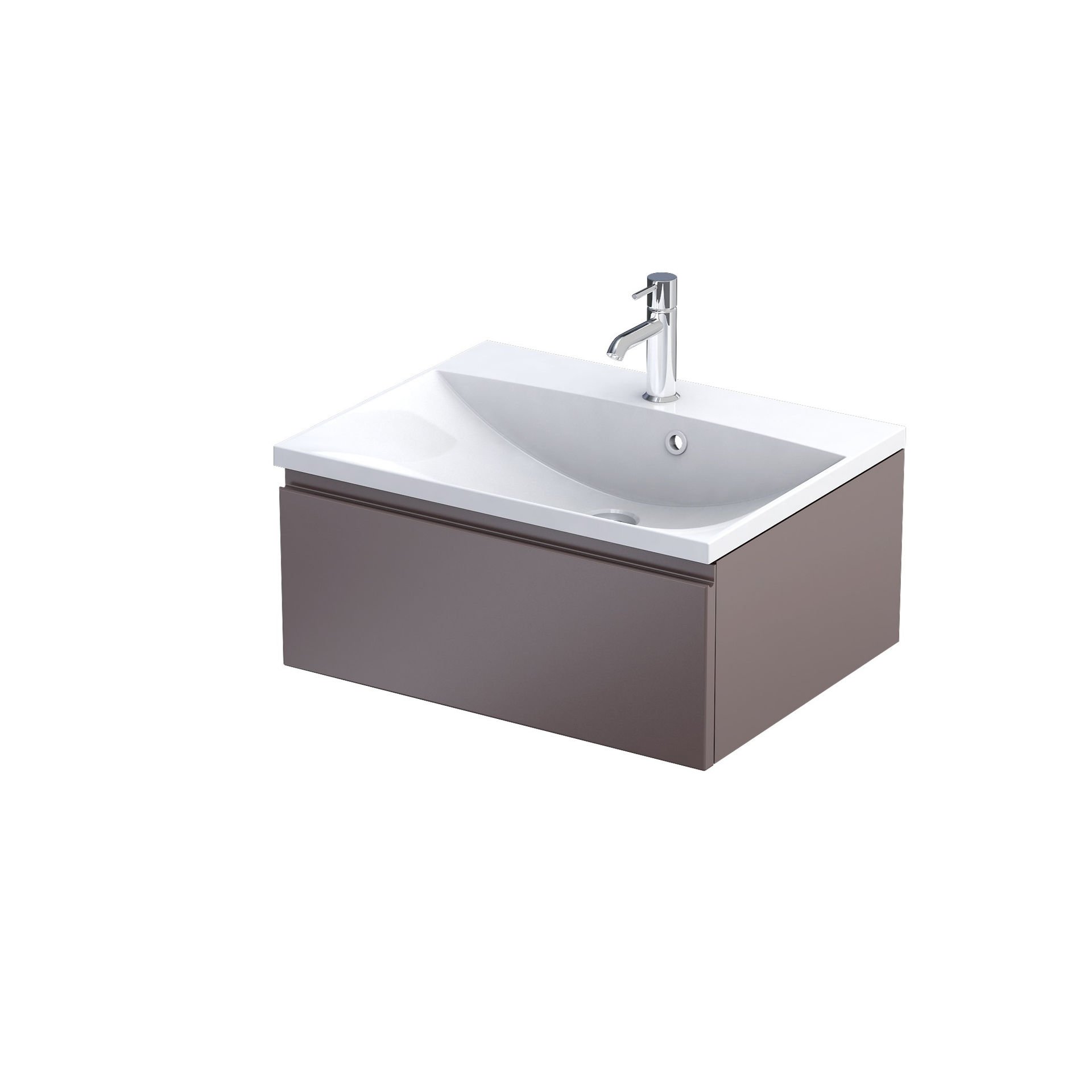 Szafka łazienkowa pod umywalkę Oristo Brylant 60 cm brązowy mat OR36-SD1S-60-21