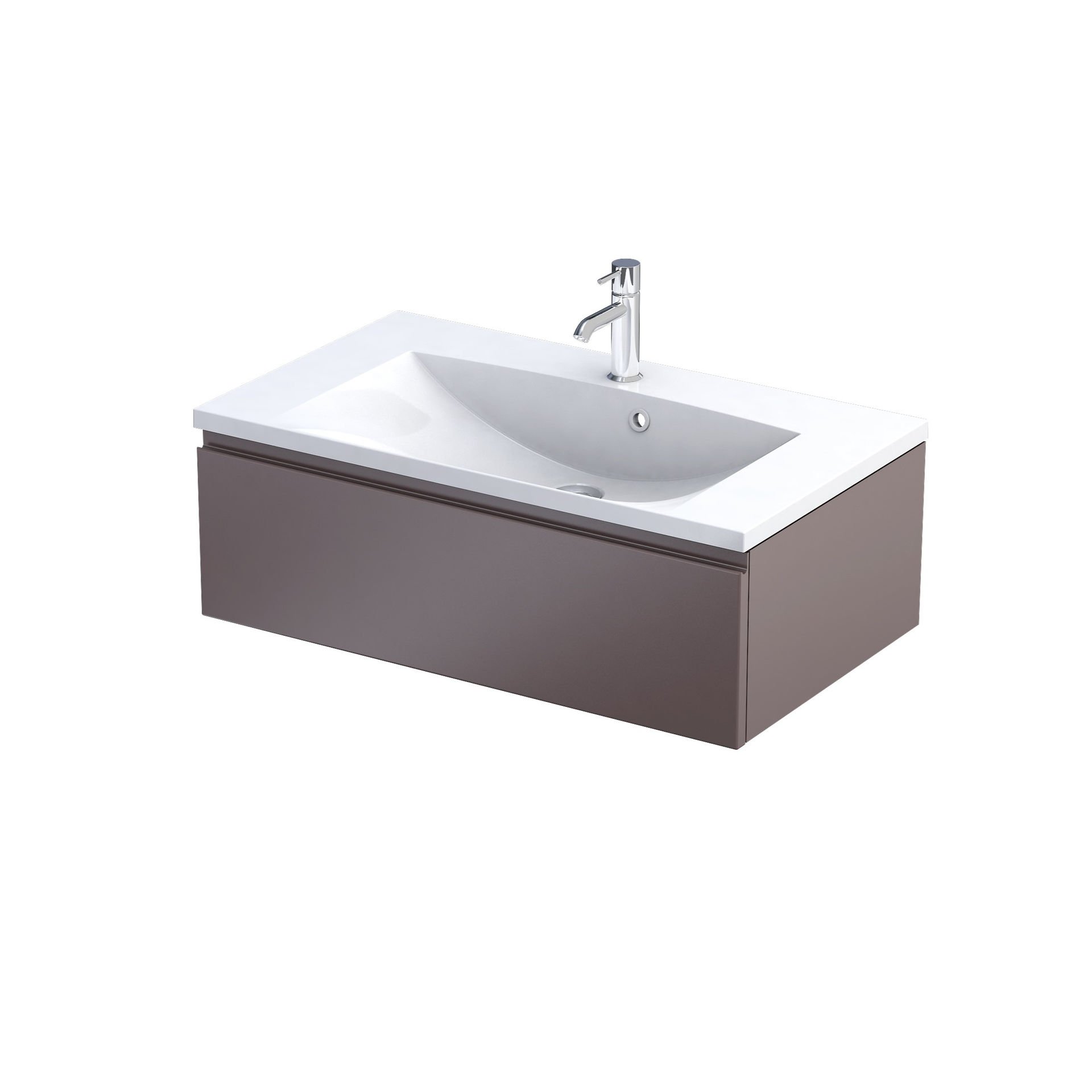 Szafka łazienkowa pod umywalkę Oristo Brylant 80 cm brązowy mat OR36-SD1S-80-21