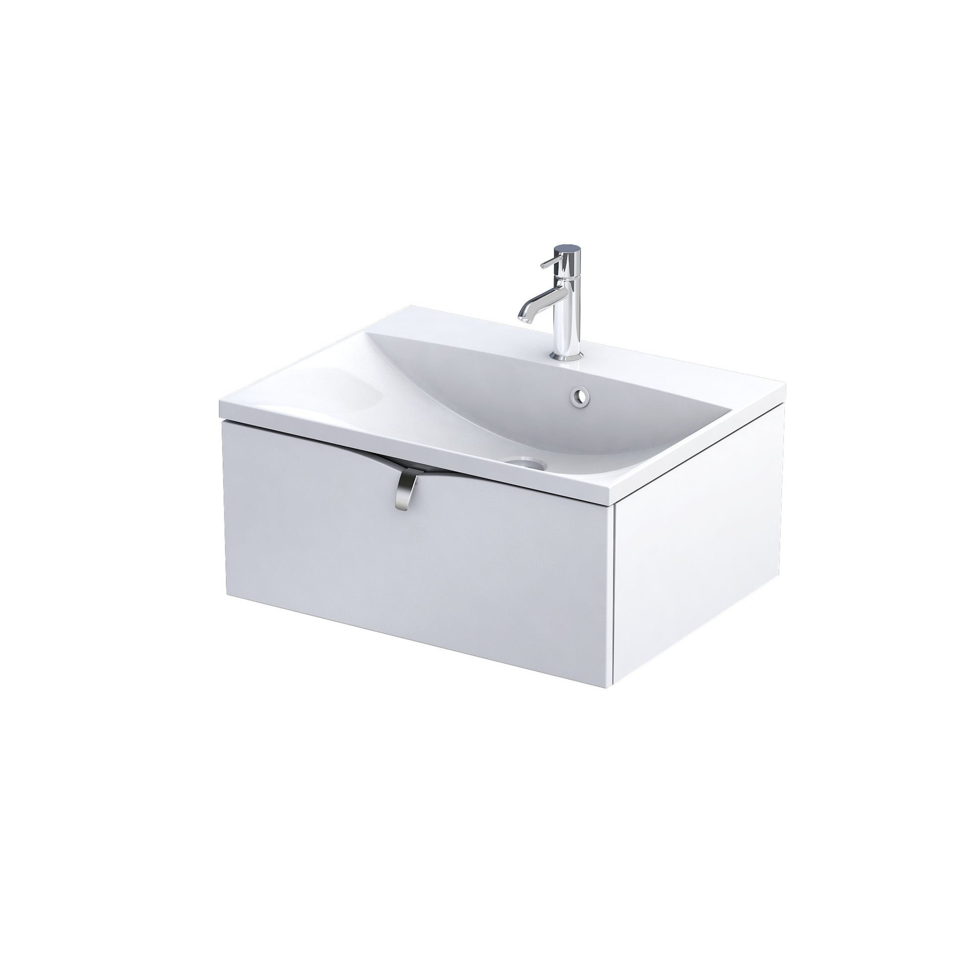 Szafka łazienkowa pod umywalkę Oristo Siena 60 cm biały mat OR45-SD1S-60-2