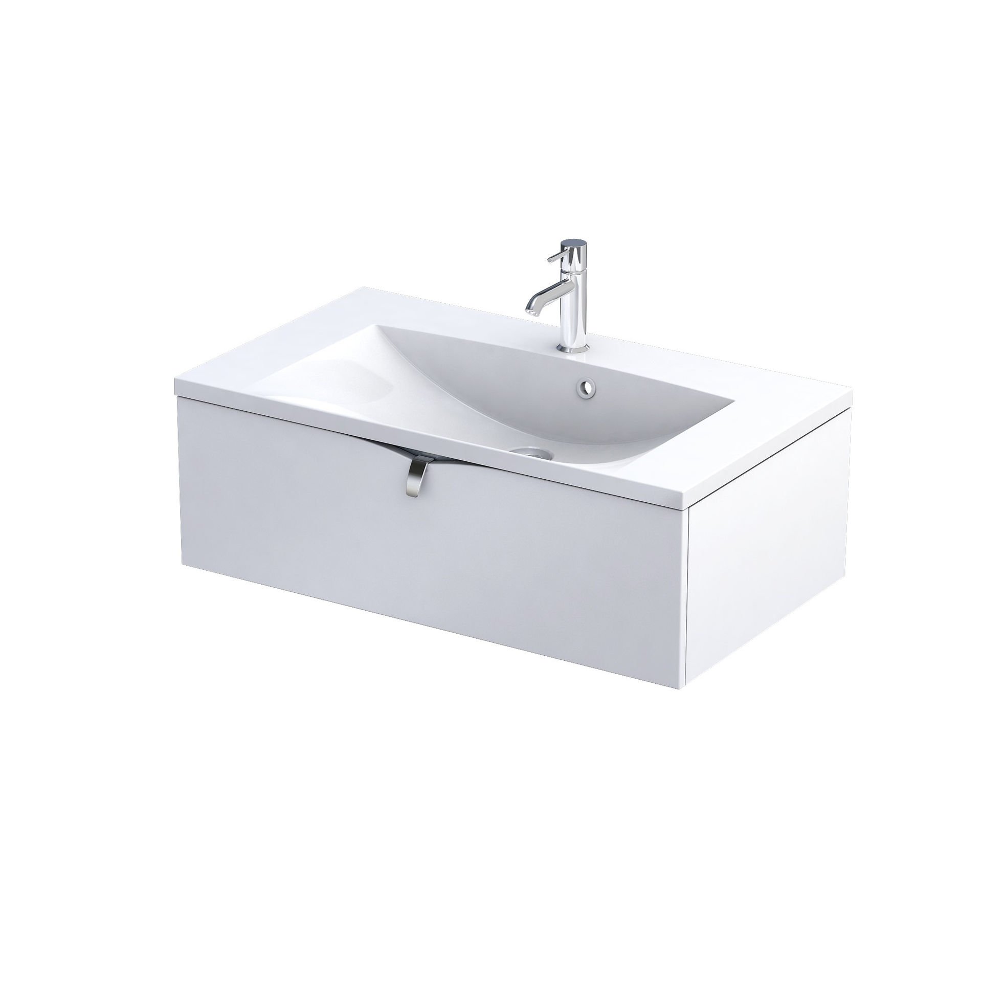 Szafka łazienkowa pod umywalkę Oristo Siena 80 cm biały mat OR45-SD1S-80-2