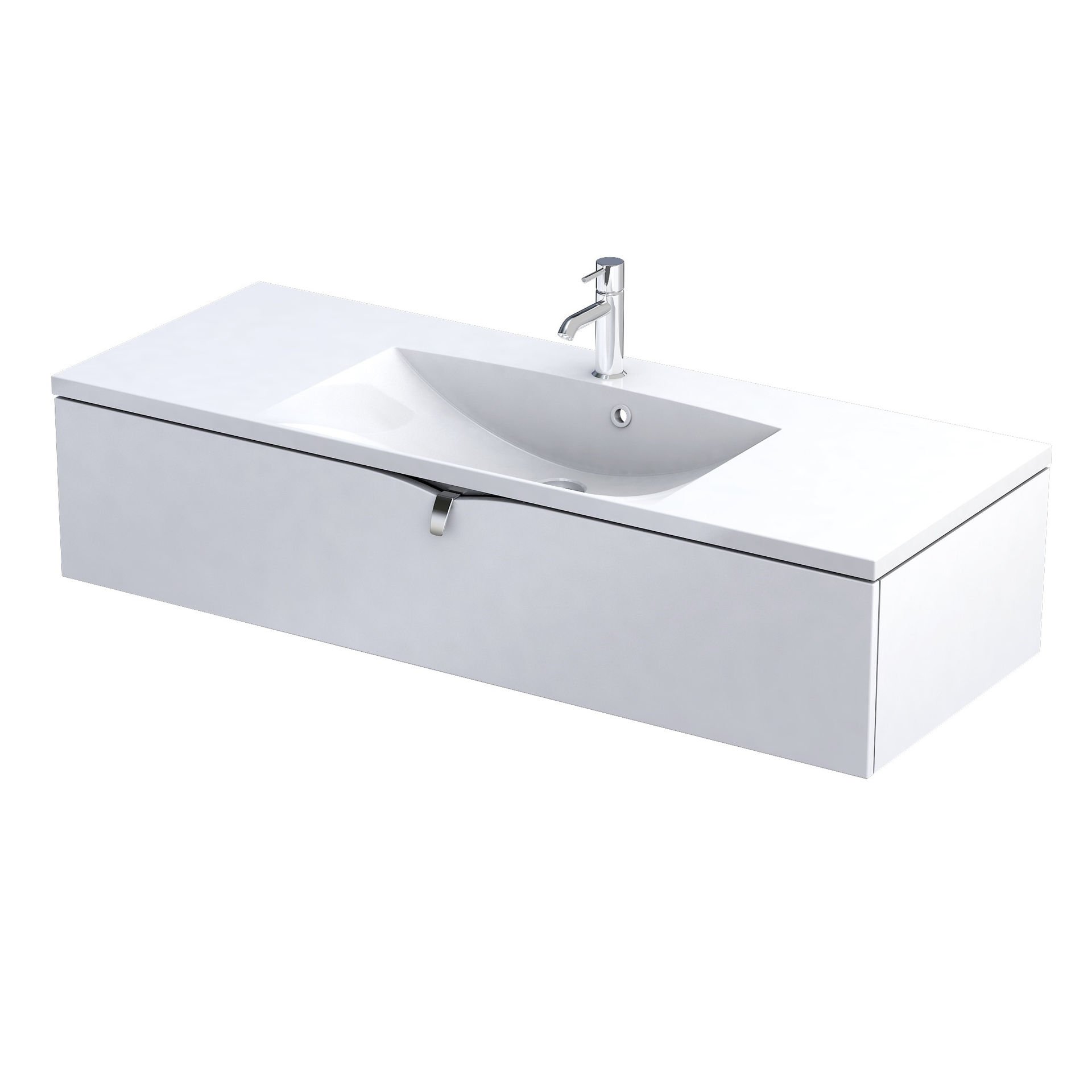 Szafka łazienkowa pod umywalkę Oristo Siena 120 cm biały mat OR45-SD1S-120-2