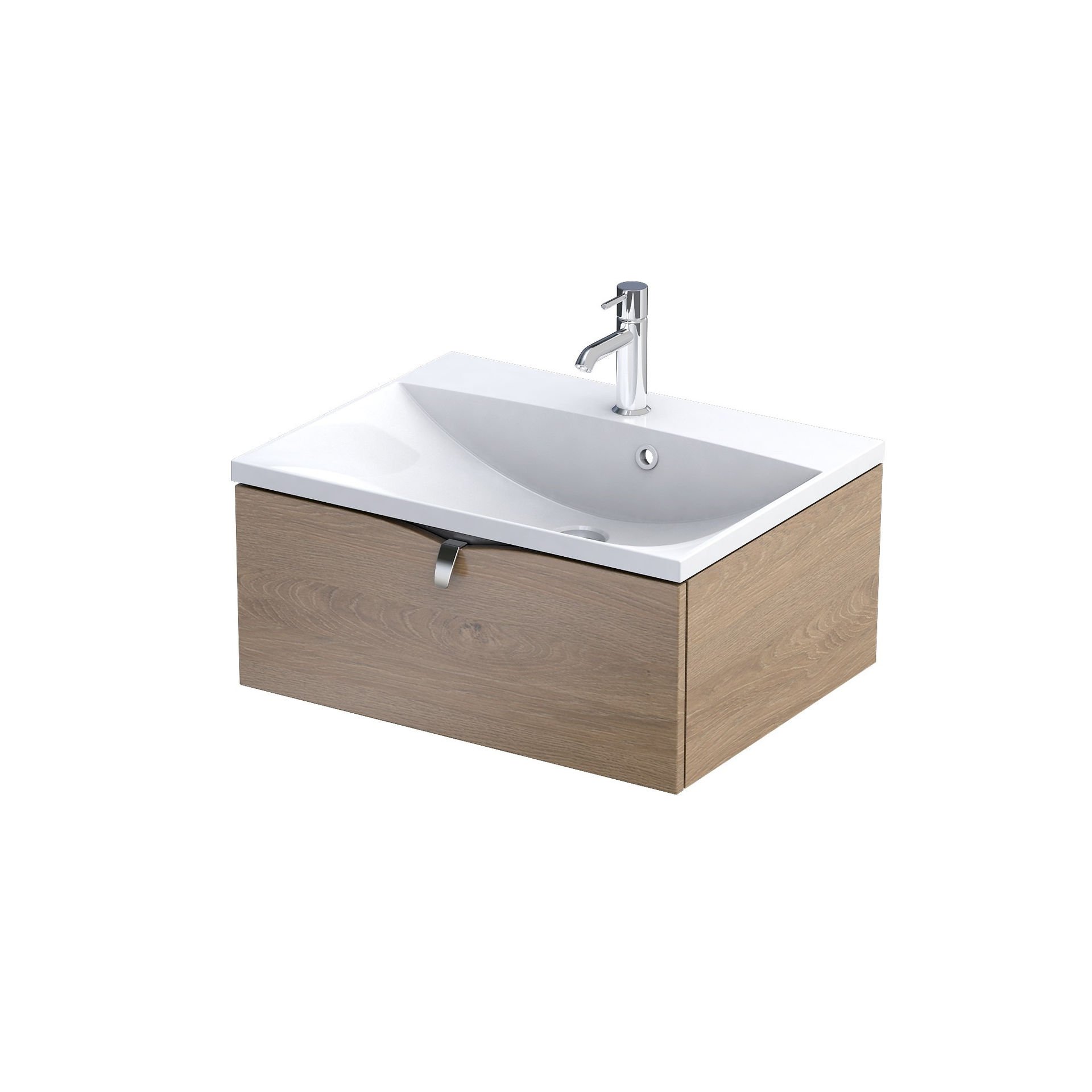 Szafka łazienkowa pod umywalkę Oristo Siena 60 cm dąb kamienny OR45-SD1S-60-78