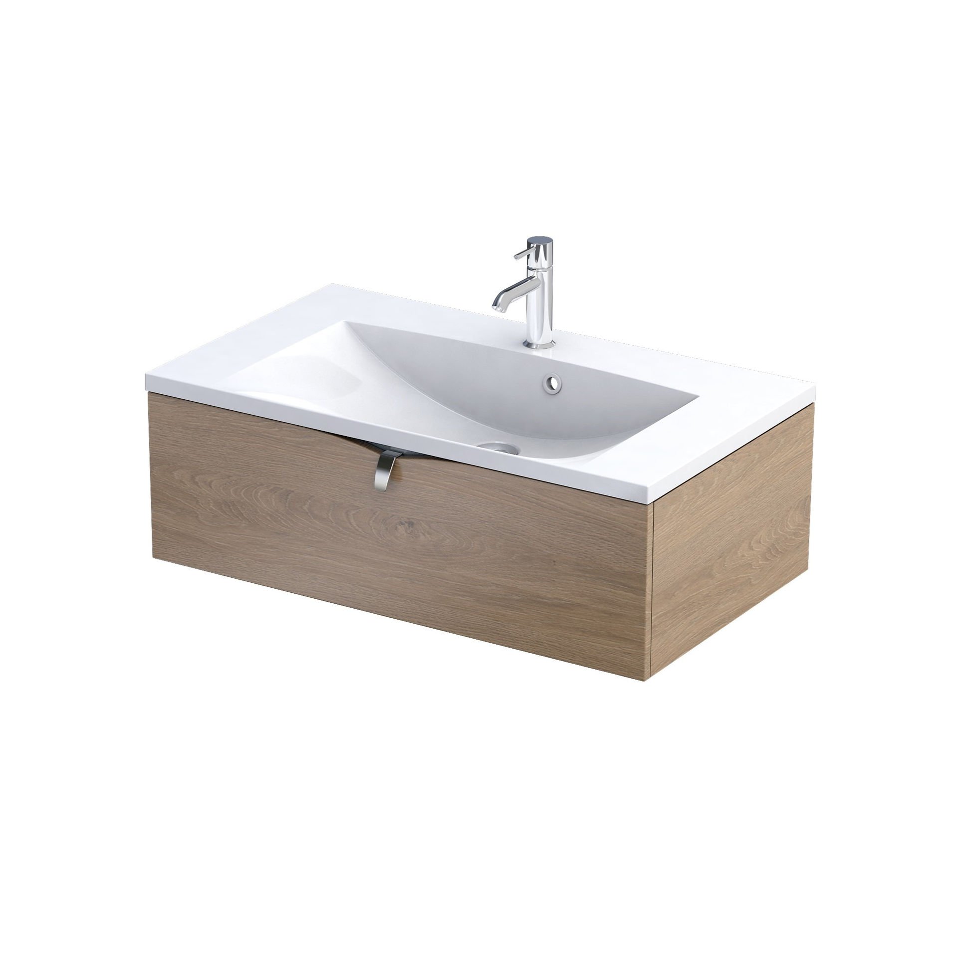 Szafka łazienkowa pod umywalkę Oristo Siena 80 cm dąb kamienny OR45-SD1S-80-78