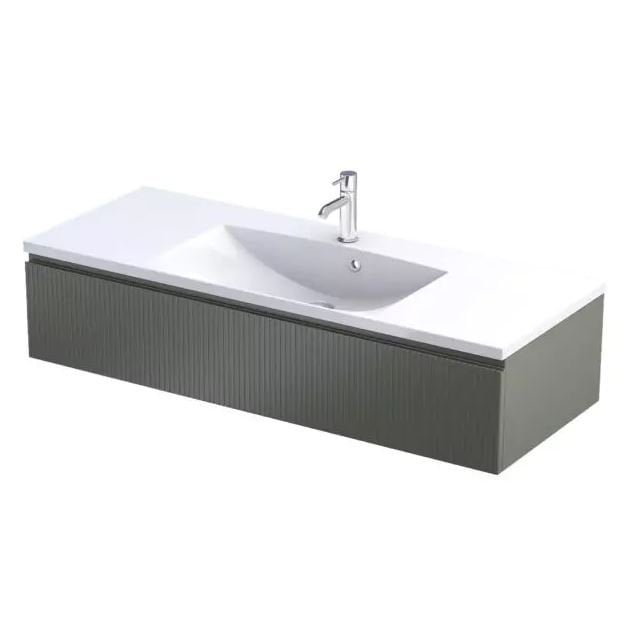 Szafka łazienkowa pod umywalkę Oristo Brylant 120 cm zielony mat OR36-SD1S-120-17R