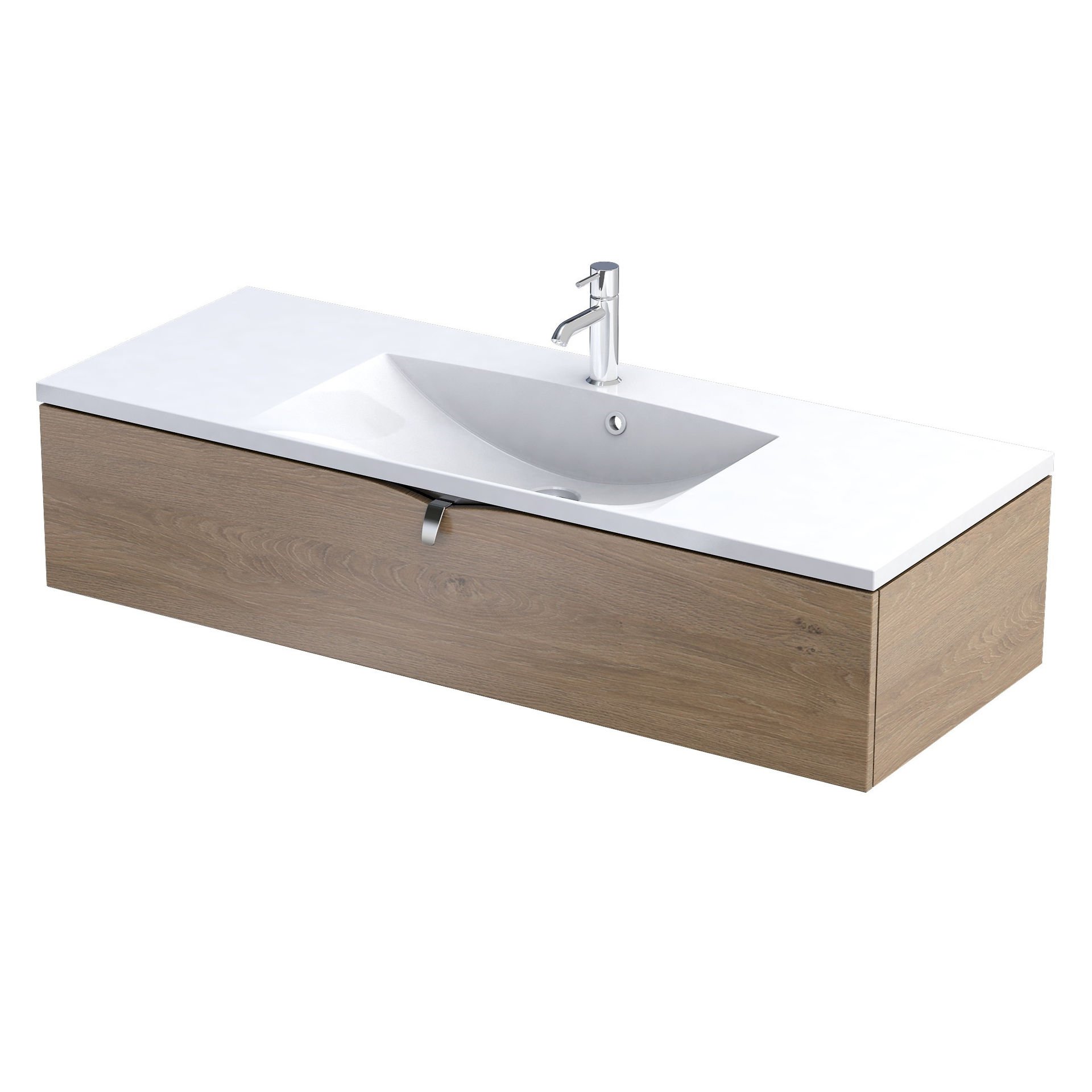 Szafka łazienkowa pod umywalkę Oristo Siena 120 cm dąb kamienny OR45-SD1S-120-78